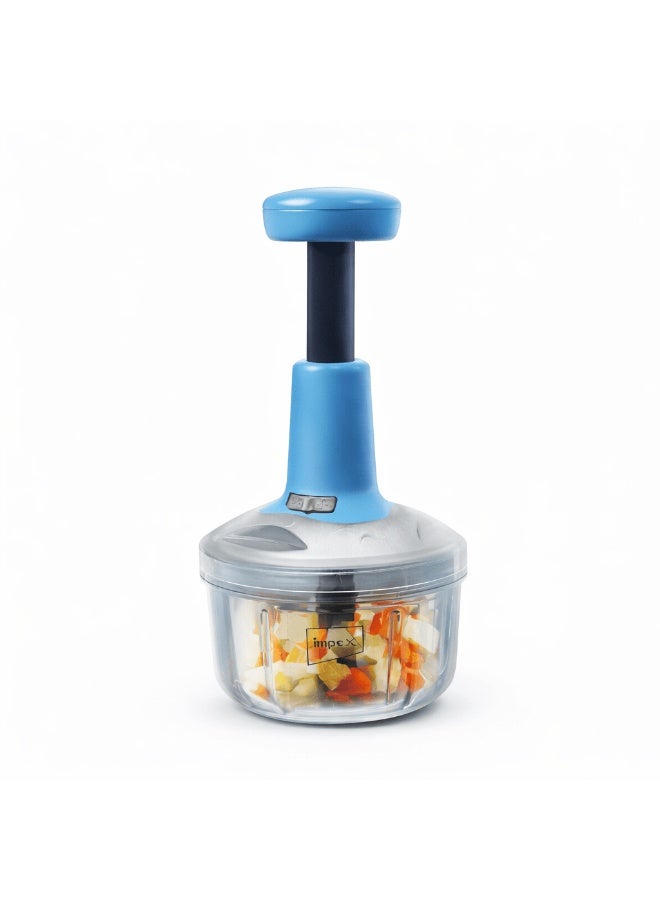 Impex Push Chopper – 650ml Manual Vegetable & Fruit Mincer - Image 4